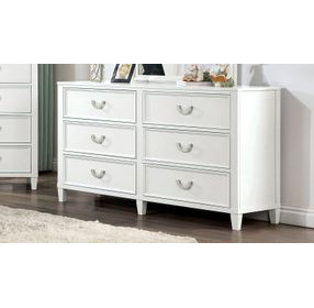 Lycoris White 6 Drawer Dresser