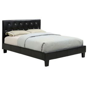 Velen Black Full Upholstered Platform Bed