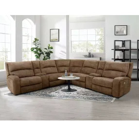 Apostolos Brown Power Reclining Sectional
