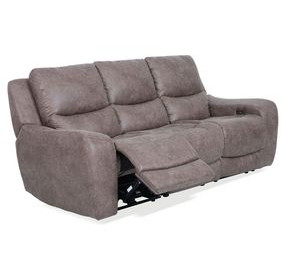 Demetrius Brown Power Reclining Sofa with USB Charging