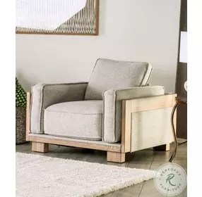 Harstad Light Brown And Natural Chair