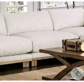 Arendal Beige And Natural Armless Chair