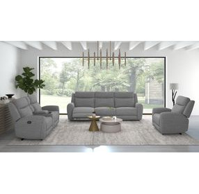 Antonius Gray Manual Recliner Living Room Set