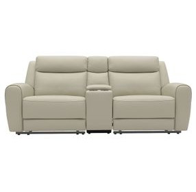 Jacobus Beige 78" Manual Reclining Loveseat with Console