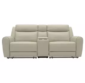 Jacobus Beige 78" Manual Reclining Loveseat with Console