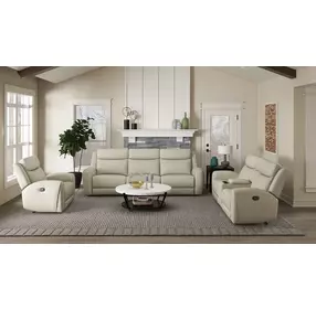 Jacobus Beige Manual Reclining Living Room Set