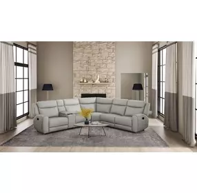 Jacobus Light Gray 130" Motion Sectional