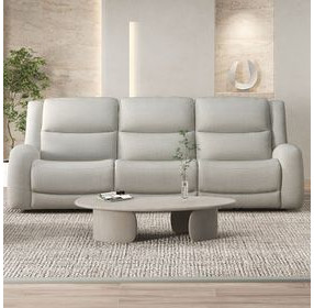 Giraldus Beige 88" Manual Reclining Sofa
