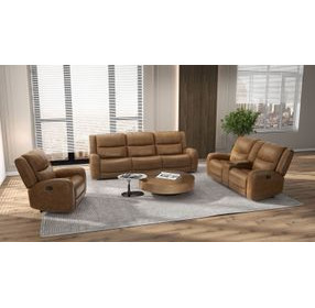 Leolinus Brown Manual Reclining Living Room Set