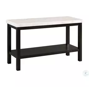 Evie White Marble Rectangular Sofa Table