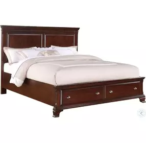 Brinley Cherry King Platform Storage Bed