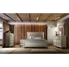 B0846J Silver Upholstered Panel Bedroom Set