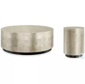 Cocktail Couture Taupe Silver Leaf Occasional Table Set