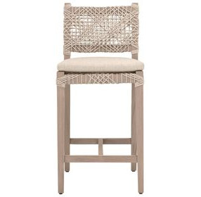 Costa Beige Performance Fabric Outdoor Counter Height Stool