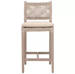 Costa Beige Performance Fabric Outdoor Counter Height Stool