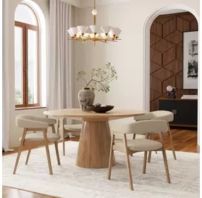 Cove Natural Round Dining Table Dining Room Set