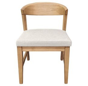 Cove White Upholstered Wood Back Side Chair Set of 2