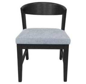 Cove Gray Upholstered Wood Back Side Chair Set of 2
