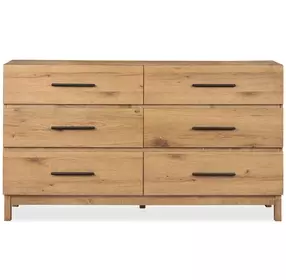 Brookstone Rustic Caramel 6 Drawer Dresser