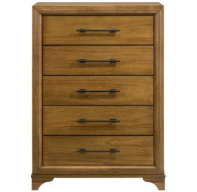 Talcott Honey 5 Drawer Chest