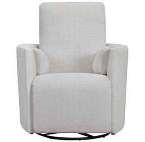 Trenton Acadia White Manual Swivel Glider Recliner with Pillows