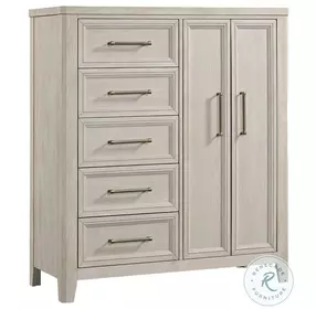 Carlson Washed Linen 5 Drawer Master Chest With Double Doors