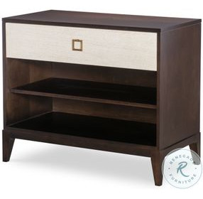 Details Case Charbrown And Coconut 1 Drawer Large Nightstand