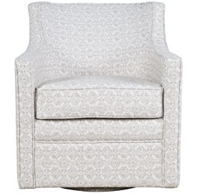 Barrett Beige Upholstered Swivel Accent Armchair
