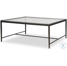 Logan Glass And Oil Rubbed Bronze Square Cocktail Table