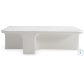 Lennox Chalky White Rectangular Outdoor Cocktail Table