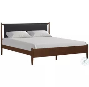 Ian Warm Cherry Brown King Platform Bed