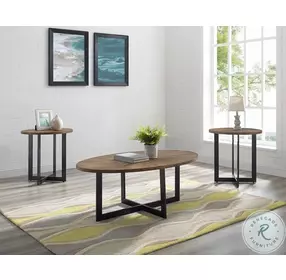 Colton Pecan And Black 3 Piece Occasional Set