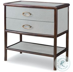 Canvas Dove Grey 2 Drawer Nightstand