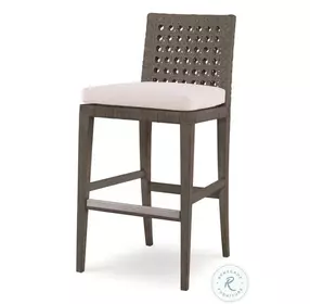 Litchfield Mink Grey And Flax Bar Stool