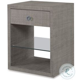 Charleston French Grey 1 Drawer Small Nightstand