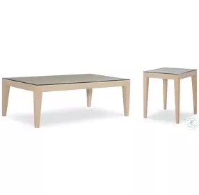 Santa Rosa Glass And Natural Occasional Table Set