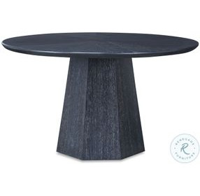 Newlin Black Cerused 54" Round Dining Table