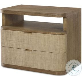 Cruz Warm Natural 2 Drawer Nightstand
