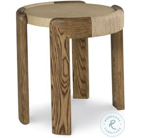 Bohdi Mid Tone Brown And Natural Raffia Side Table