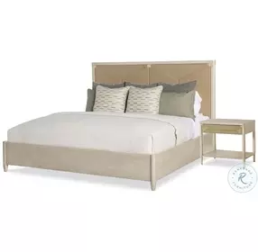 Palmetto Light Grey And Abaca Rope Platform Bedroom Set