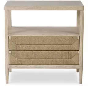 Palmetto Beige and Brown 2 Drawer Nightstand