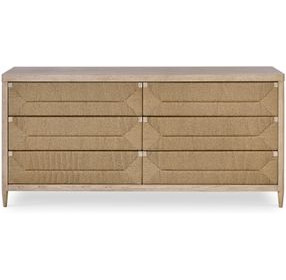 Palmetto Beige and Brown 6 Drawer Dresser