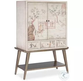Melange Soft White And Beige Dynasty Accent Chest