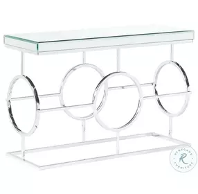 Katie Chrome Rectangle Mirrored Sofa Table