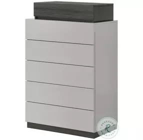Cube High Gloss Light And Dark Zebra Gray Chest