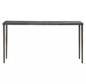 Curated Oil Rubbed Bronze Rectangular Minimalist Console Table