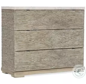 Amani Brie And Crema Marble Three Drawer Accent Chest