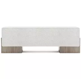 Monolith Ivory 56" Upholstered Bench