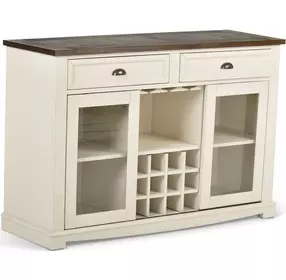 Cayla Dark Oak And Antiqued White Server