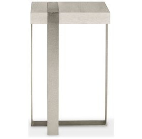 Tempo Larza and Satin Nickel Square Accent Table